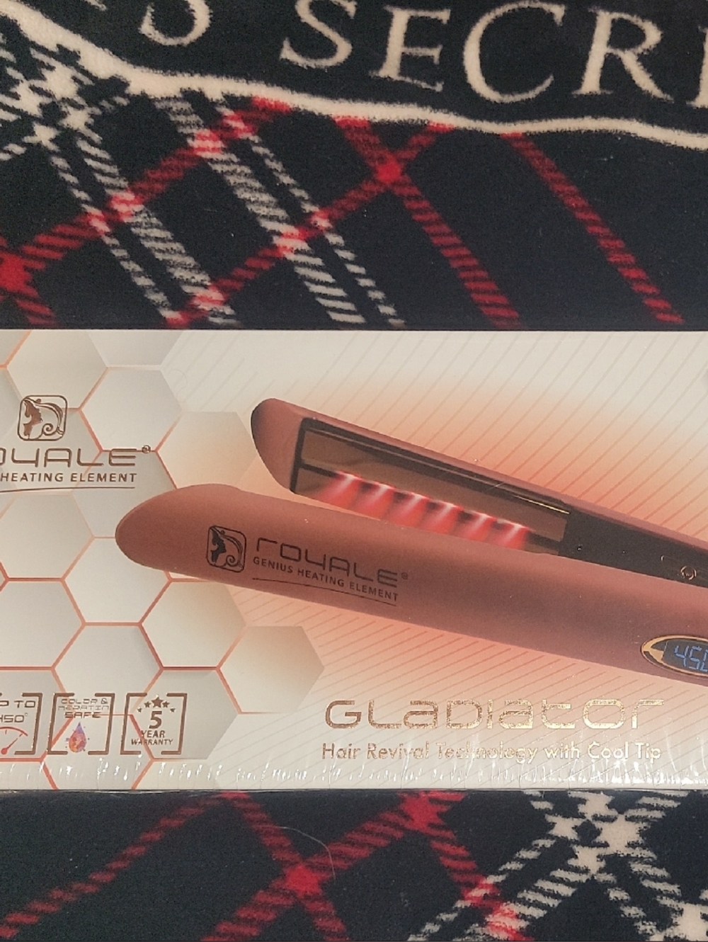 Royale Gladiator Luxury hair straightener rose gold brand new sealed in plastic